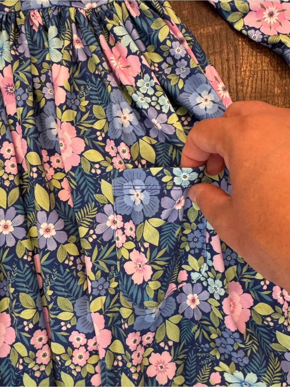 Mila and Rose WHIMSY 3/4 SLEEVE POCKET TWIRL DRESS NWOT